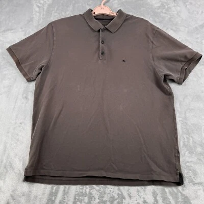 Rag & Bone Polo Shirt Men's Extra Large Brown Standard Issue New York Button Up - Image 1 of 4