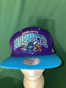 Gorra Charlotte Hornets Mitchell Ness Snapback Gorra Baloncesto NBA Madera Dura Clásica - Imagen 1 de 14