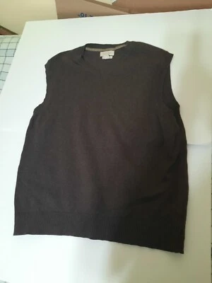 Жилет мужской Banana Republic роскошная смесь L большой кроличьи волосы коричневый хлопок кашемир - Изображение 1 из 4