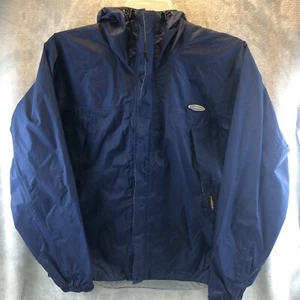 Giacca antipioggia uomo Stearns DryWear taglia M nylon full zip con cappuccio confezionabile blu *LEGGI - Foto 1 di 9