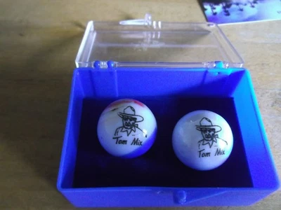 DOS canicas de vidrio Tom Mix vintage Foto 1 de 2