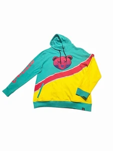 Civilized Hooded sweatshirt with embroidered bear Color Block Size 3XL - Picture 1 of 5