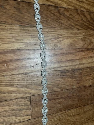 David’s Bridal beaded Belt With Perl’s - Image 1 of 4