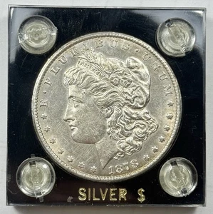 Dólar de plata Morgan 1878-CC AU+/UNC E325 WINCF - Imagen 1 de 2