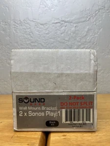 Sound Bass Sonos Play:1 Wall Mount Bracket Black 2 Pack New - Picture 1 of 6