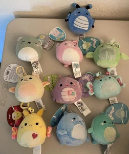Lot Of 10 Squishmallows 3.5" Clip-on Keychains NEW NWT - Picture 1 of 4