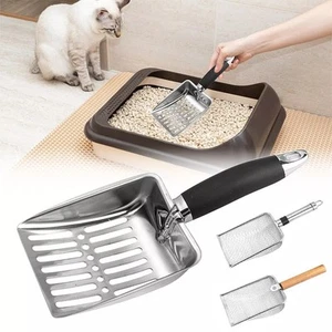 Cat Litter Scoop Stainless Steel Pet Kitten Poop Food Picker Scooper Shovel - Picture 1 of 18