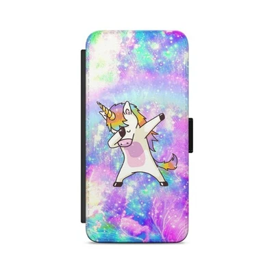 Dab Rainbow Unicorn  Flip Wallet Phone Case For Samsung Models - Image 1 of 4
