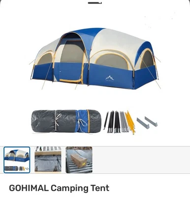 Tienda familiar GoHimal para 8 personas para acampar, impermeable a prueba de viento con lluvia... Foto 1 de 4