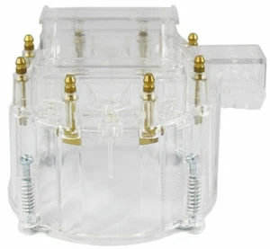 Clear HEI Performance Distributor Cap & Rotor V8 SBC BBC Chevy Pontiac Olds Hot - Picture 1 of 1