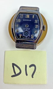 Men’s Art Deco Benrus 17 Jewel BB1 Watch ETA900 Running Spare Parts Repair READ - Picture 1 of 19