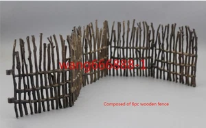 6Pcs 1/6 Wooden Fence Model Accessories For 12'' Action Figure Scene 9.5*11CM - Picture 1 of 5