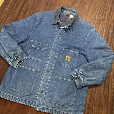 Abrigo Chaqueta Vintage Big Ben Denim Envejecido Forrado Tareas EE. UU. 42 Foto 1 de 4