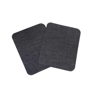 1 Paio Ginocchiere Quadrate Denim Ferro su Patch per Jeans Riparazione Vestiti - Foto 1 di 4