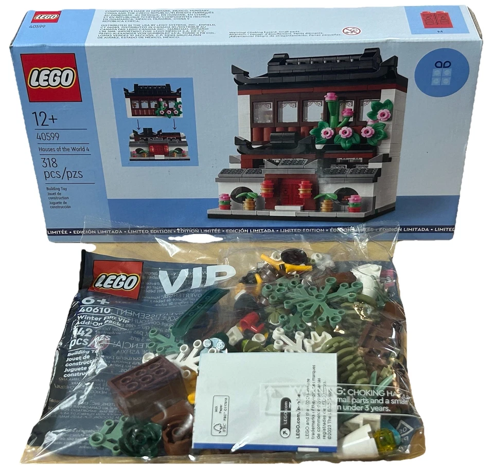 LEGO 40599 Houses of the World 4 & LEGO 40610 Winter Fun VIP Sealed NEW - Image 1 of 4
