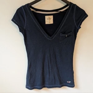 Vintage 90s Y2K Baby Pocket Deep V Neck T-Shirt XS - Bild 1 von 7