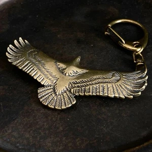 Neu unbenutzt Made in Japan Messing Adler Schlüsselanhänger Handarbeit Vintage Retro Glücksbringer - Bild 1 von 5