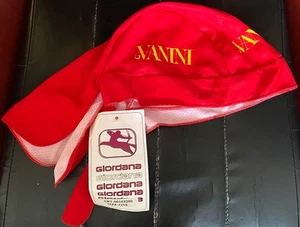 Vintage NEW Giordana Vanini Red Cycling Bandana Headwear Made In Italy NOS - Picture 1 of 3