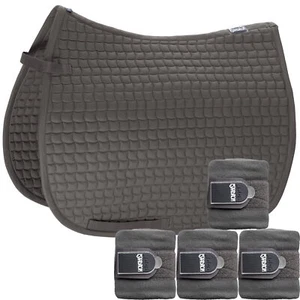 Set Eskadron Basic Cotton Schabracke mit Fleecebandagen in anthra - Bild 1 von 1