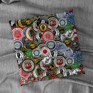 Colourful Northern Soul Patches Design 18" x 18" Cushion - Picture 1 of 2