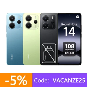 Xiaomi Redmi Note 14 4G Smartphone NFC 8+256GB 6+128GB 108MP Dual SIM Global - Imagen 1 de 19