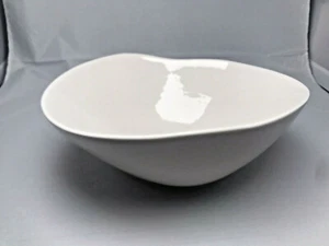 Moderne Obstschale Keramik Schale Tischdeko Servierschale Salatschale weiß Ø26cm - Bild 1 von 5