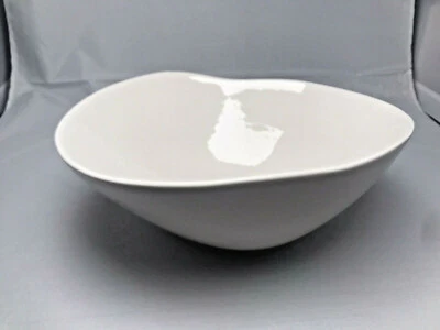 Moderne Obstschale Keramik Schale Tischdeko Servierschale Salatschale weiß Ø26cm - Bild 1 von 4