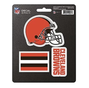 Cleveland Browns New NFL ProMark Die-Cut Decal Stickers 3-Pack (3 Stickers) - Picture 1 of 1