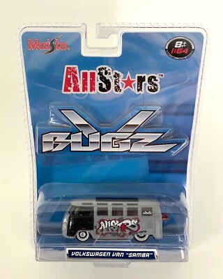 2007 MAISTO 1/64 ALL STARS V BUGZ VOLKSWAGEN VAN SAMBA VW BUS w/ graffiti HTF - Image 1 of 4