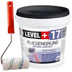 Fliesengrund 1,5kg Fliese auf Fliese Quarzgrund Haftgrund +Farbroller 10cm L+17 - Bild 1 von 12
