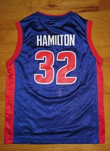 Reebok RICHARD HAMILTON No. 32 DETROIT PISTONS (MED) Basketball Jersey w/ Tags - Picture 1 of 4