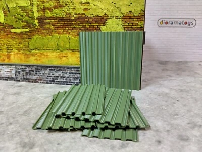 Corrugated roofing sheets 1/24 scale Diorama building parts ''Metal'' wall sheet - Image 1 of 4