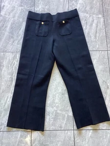 Delaney Kickout Sweater Pants Black with Patch Pockets Cropped XXL $148 - Picture 1 of 5