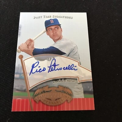 2005 Upper Deck Past Time Pennants Rico Petrocelli Signatures Auto #RP Red Sox - Image 1 of 2