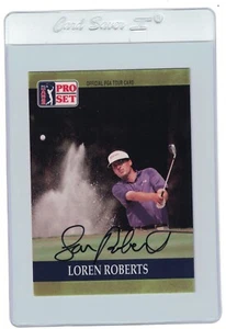 Carta Golf LOREN ROBERTS firmata 1990 PRO SET #33 PGA Tour California Polytechnic - Foto 1 di 2