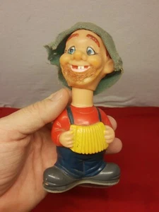 Vintage ALPS Japan Wind-Up Hobo Hillbilly Bobblehead Toy Works 60's - Picture 1 of 7