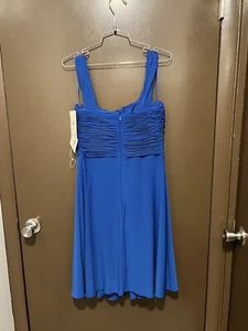 Women’s Size 10 JS Boutique Royal Blue Shirred w/ Straps Formal Dress - Picture 1 of 3
