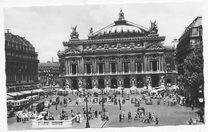 Teatro dell'Opera Parigi Francia 1950 circa architettura vera foto cartolina RPPC - Foto 1 di 2
