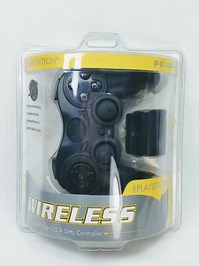 Pelican Predator Playstation 2 PS2 Wireless Controller w/ Dongle Black NEW!  - Picture 1 of 6