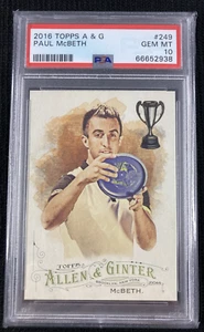 Topps Allen & Ginter Paul McBeth #249 2016 PSA 10 GEM MT Rookie RC - Imagen 1 de 2