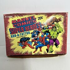 1980 Marvel Comics Super Heroes Rub-A-Tattoo DONRUSS Full Box 36 Unopened Packs