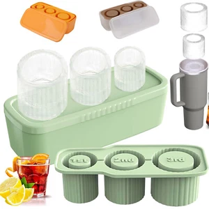 Silicone Ice Mold w/ Lid For 20-40Oz Tumbler Cup Ice Cube Tray Mold - Picture 1 of 24