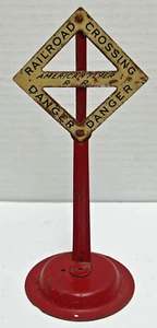 AMERICAN FLYER PREWAR O-GAUGE 206 RAILROAD CROSSING DANGER SIGNAL 6-3/4" TALL - Picture 1 of 6