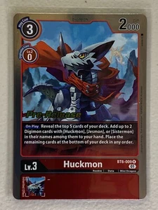 Huckmon BT6-009 R Digimon Pre-release Event Card - Foto 1 di 2