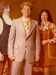 AfD Photograph 1960's - 1970's Continental Airlines Steward Stewardess Uniforms  - Picture 1 of 4