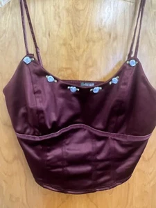 Y2K Wild Fable Shiny Purple Shirt - Picture 1 of 3