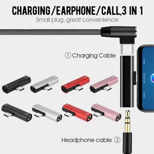 Caricabatterie Usb Type-C A Jack Per Cuffie Da 3 5 Mm Adattatore Audio Aux ☆ - Foto 1 di 23