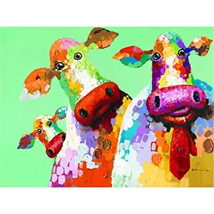 Yosemite Home Decor Artac0583c-1ym Curious Cows I Multi - Picture 1 of 1