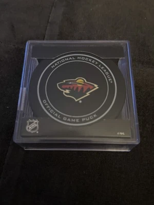 Minnesota Wild Official Game Puck 2017 NHL 100 aniversario (sellado) Foto 1 de 2