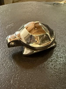 Dansk Designs Silber Teller 2,5" Schildkröte Briefbeschwerer Figur Japan EPZ Vintage - Bild 1 von 2